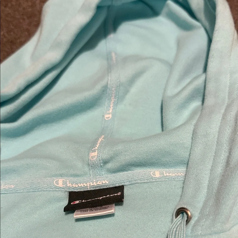 Champion {Girls Large} Aqua Blue Quarter- Zip Hoodie